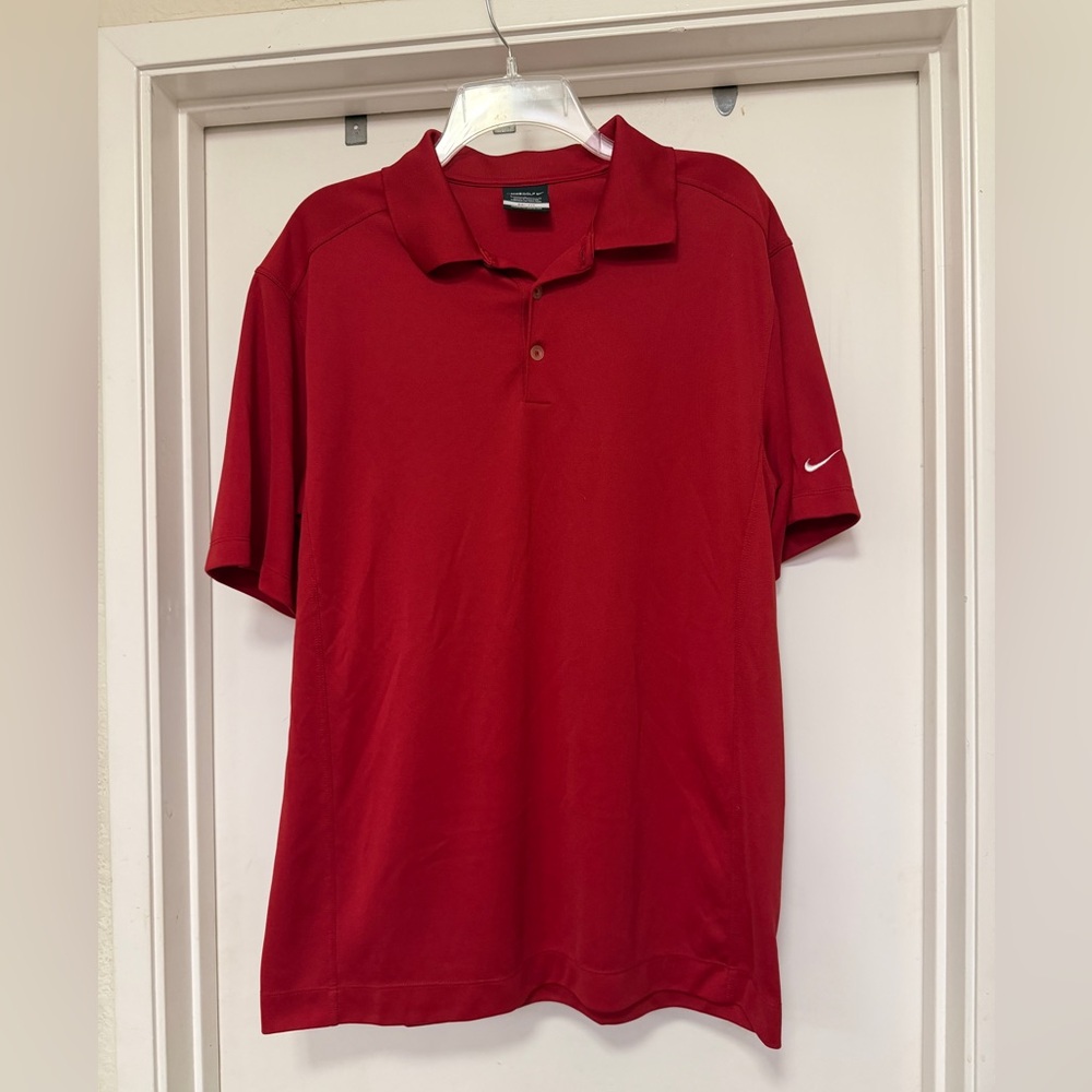 Nike Golf Dri-Fit red polo - size L